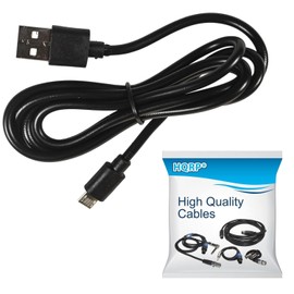 HQRP USB Charging Cable Compatible with Toshiba Excite Pure Tablet 16GB AT15-A16 Android 10.1" 10-inch PDA0FU-00H008 Tablet PC, USB to Micro USB Cable