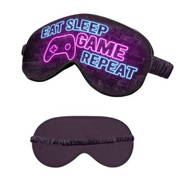 Sleep Mask for Kids Boys, Silk Eye Covers for Sleeping, Adjustable Strap & Light Blocking Design, Adult Children's Bedtime Blindfold for Travel and Home Use