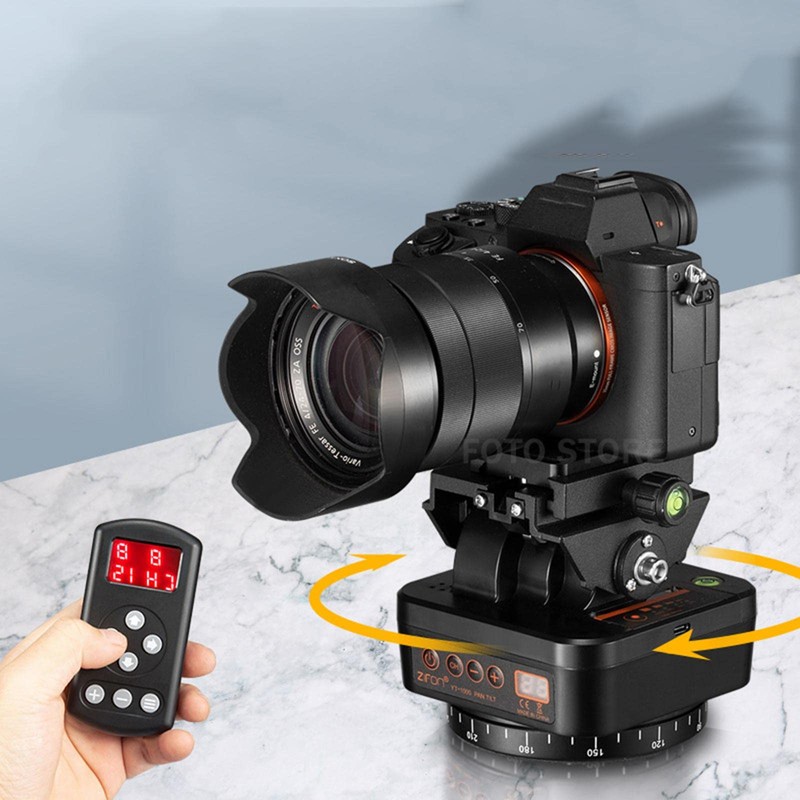 Video,Remote Control Pan Tilt Head for Phones, Lens, Action Cameras,Mirrorless