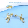 JeweBella Moon Star Earrings Silver 925 Hanging for Women Girls