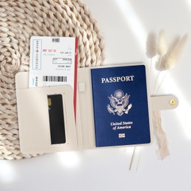 Beautiful Passport Holder for Travel – Cute Cover with Pen Holder to Keep Your Travel Documents Organized & Safe – Quality Passport Wallet for Women & Men and Great for Gifting