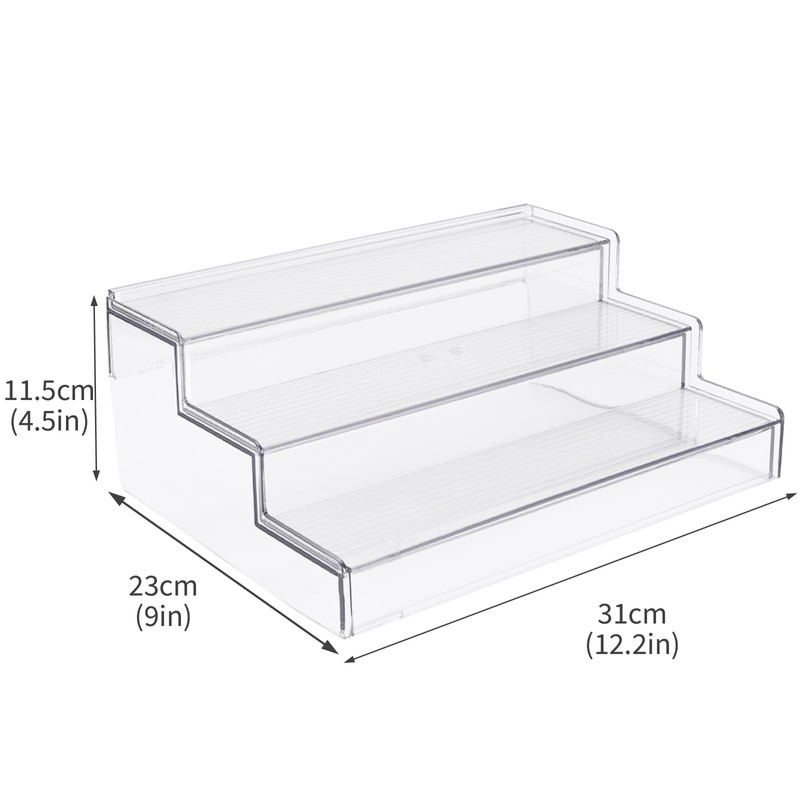 Mowhut 3-Tier Clear Perfume Organizer, Adjustable & Extendable Perfume Tray,