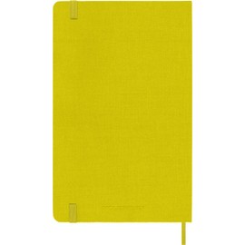 Moleskine Classic Ruled Notebook with Elastic Closure Silk Cover Large Size Hay Yellow