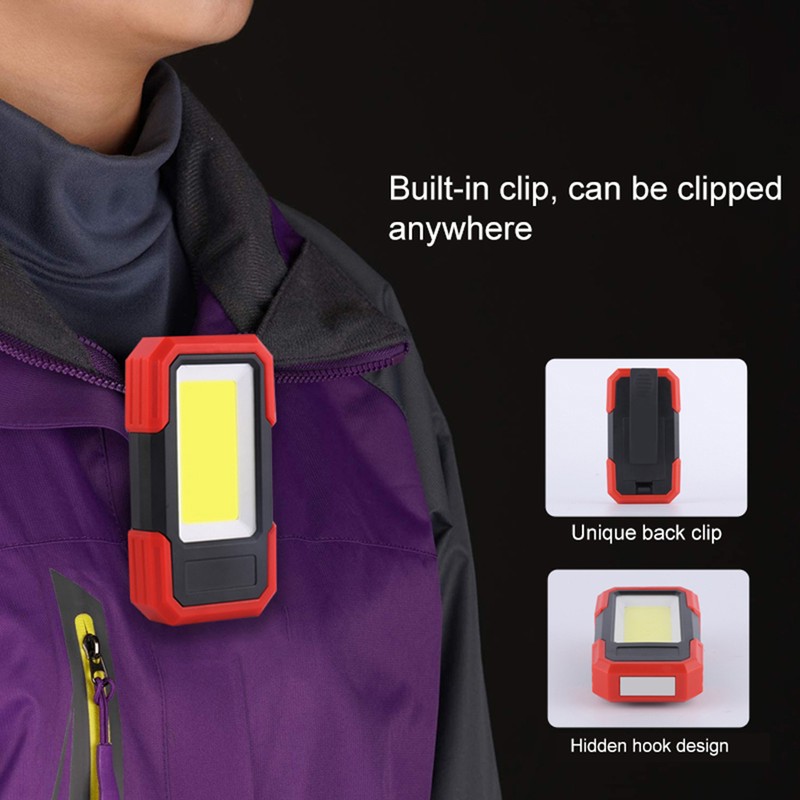 2 Pack COB Work Light LED Magnetic Base and Clip