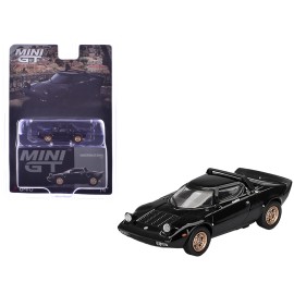 DCD Mini GT 1/64 Diecast Model Car Lancia Stratos HF Stradale Nero Limited Edition Black Toy