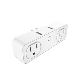 Alpha Digital eco4life WiFi Dual Smart Plug, 2 Outlet Extenders with 2 USB Charging Port, Compatible with Alexa Google Home, no Hub Required (2 Outlets,2 USB Ports), ETL Certificate,White