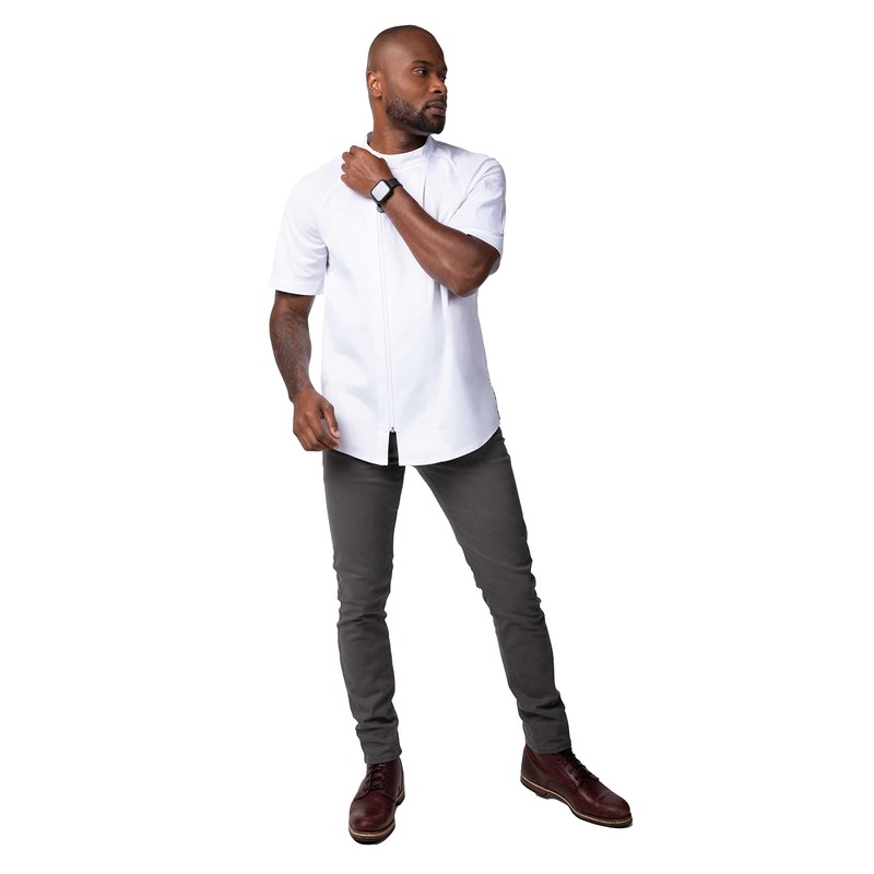 Chef Works Men's Varkala Chef Coat, White, Large