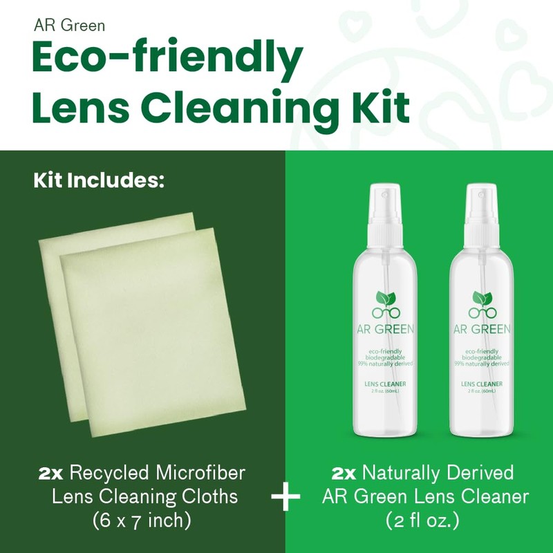 AR Green Eco Friendly Lens Cleaner, Biodegradable Lens Cleaning for