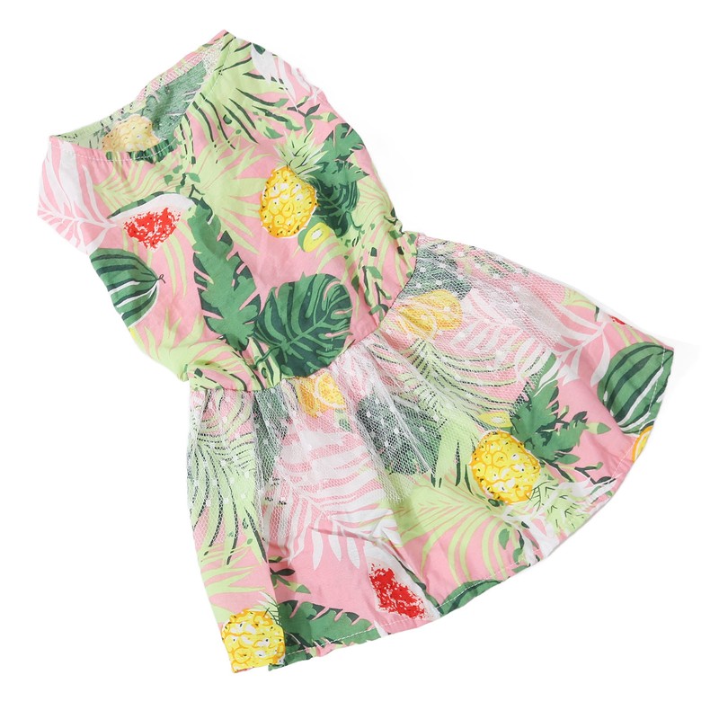 Dog Dress Romantic Classic Leaf Pattern Soft Comfortable Doggie Princess