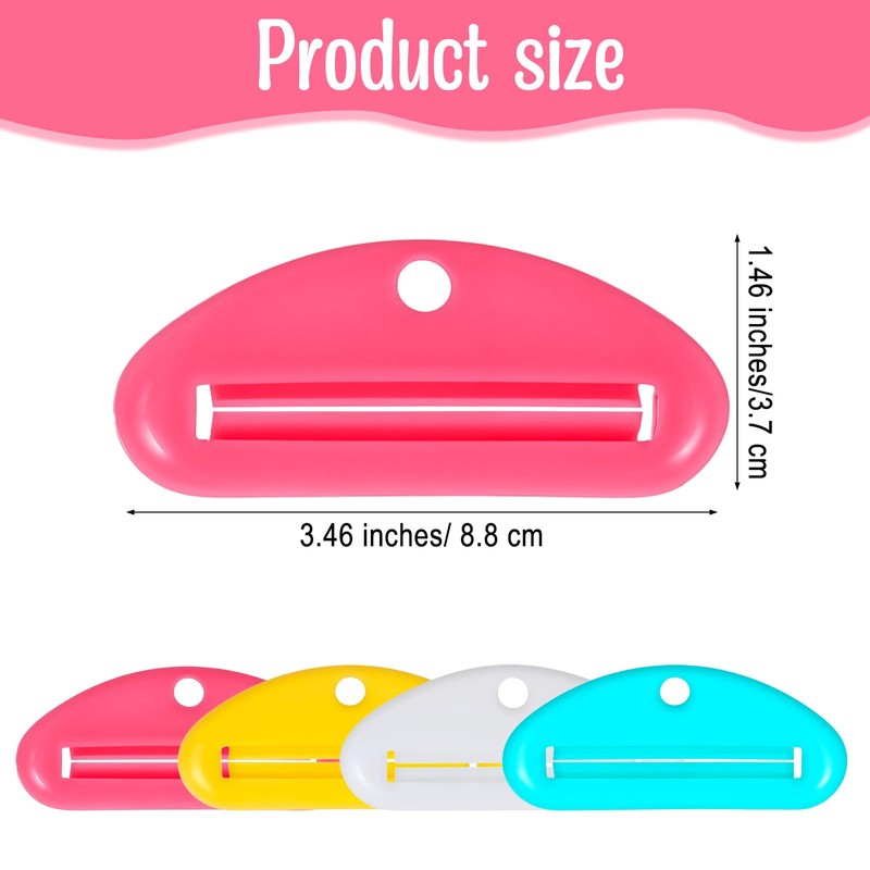 8 Pcs Plastic Toothpaste Tube Squeezer Holder Clip Roller Tool