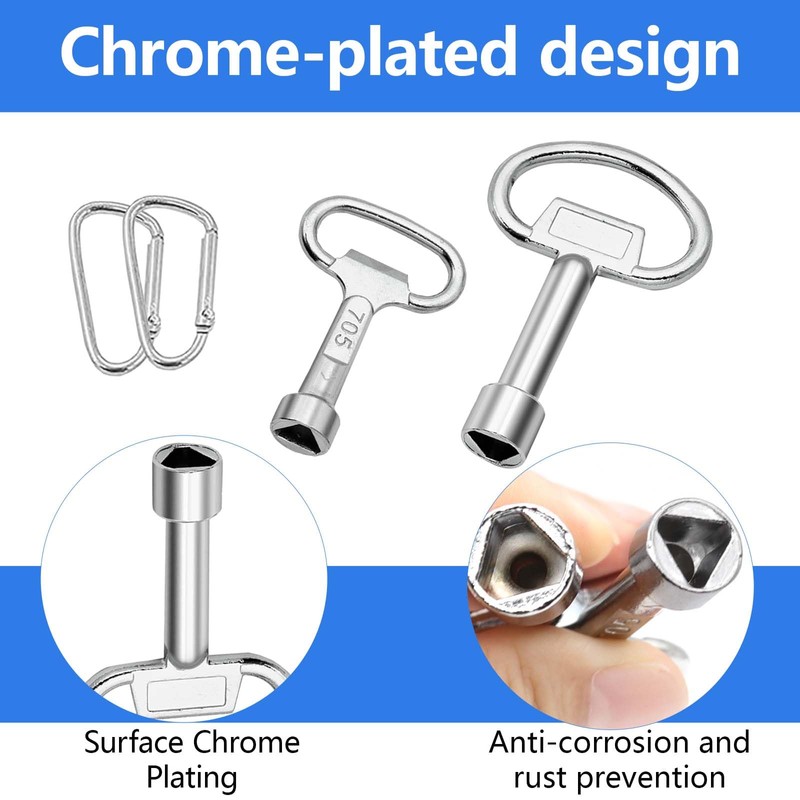 FORMVERSITY Triangular Key 3 Sided Key, Pack of 2 Triangular