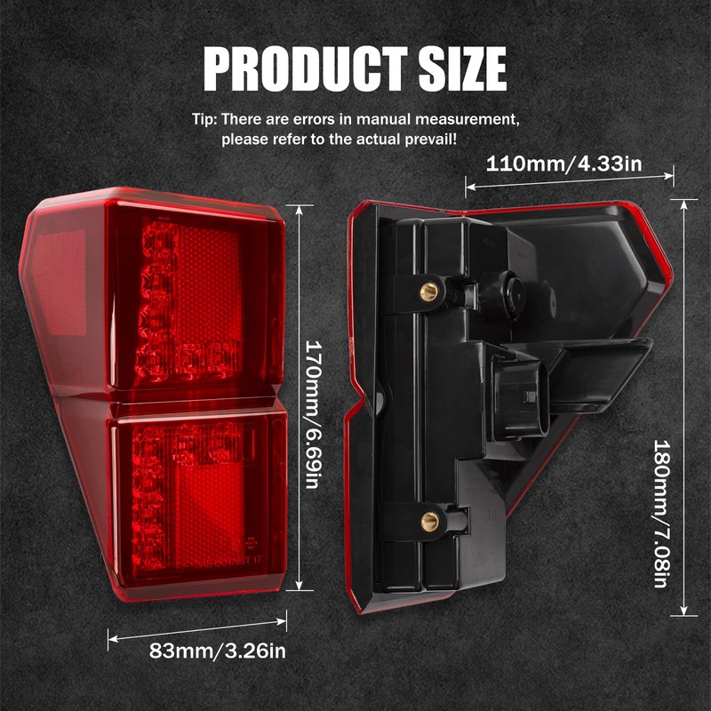 For Polaris Ranger Tail Lights Compatible 2024 Polaris Rangers 1000
