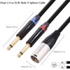 XLR Microphone Cable for Speaker, Dual 1/4 to XLR Male