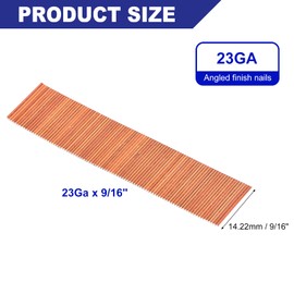 sourcing map 23 Gauge Headless Pins Nails, Metal 9/16" Length for Molding Cabinetry Building, 2000Pcs