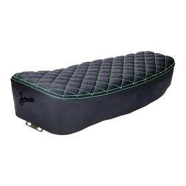 Schmitt Diamond Quilted Bench Cover 620 x 230 x 100 mm Black/Green for Simson S50, S51, S70