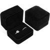 Classic Velvet Couple Double Ring Box Earring Jewelry Case Gift