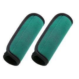 AUXBC Luggage Handle Wraps, Soft Travel Bag Handle Cover, Padded Handle Grip, Suitcase Tags Identifiers for Travel Accessories, Green, 2pcs