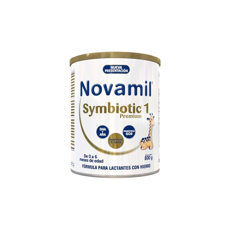 NOVAMIL Symbiotic Etapa 1 Fórmula con Hierro. Bote con 800g.