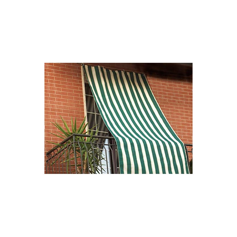 GEMITEX Striped Awning Green 150 x 290 cm Cotton