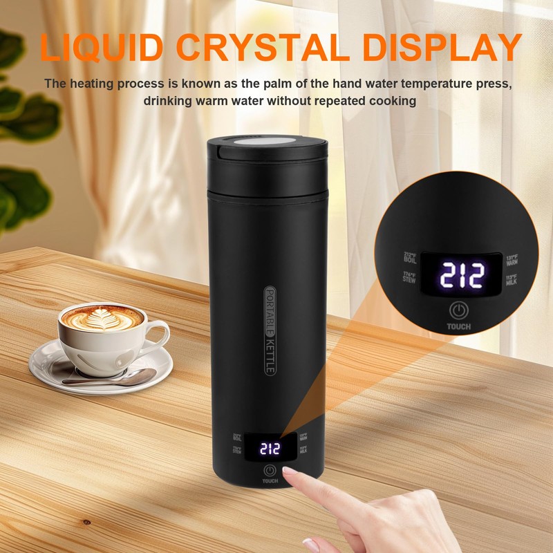 Rzlinn Portable Electric Kettle （110V）, Travel Tea Kettle, 316 Stainless