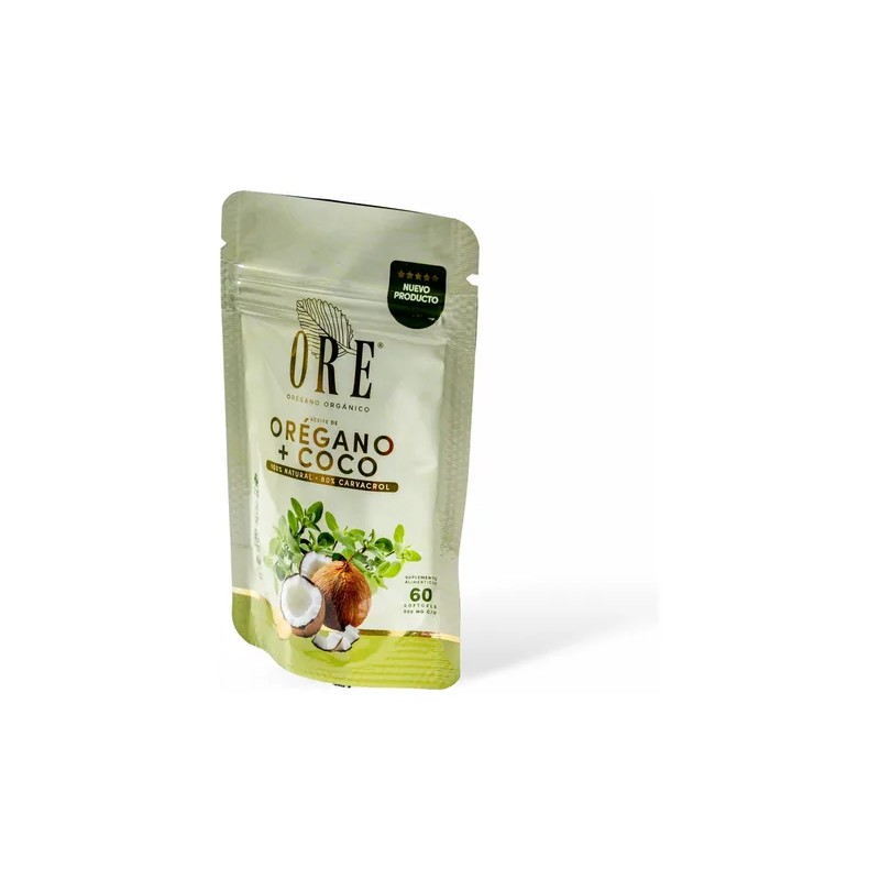 Aceite De Orégano Y Coco Ore 60 Cápsulas Softgel Orgánico