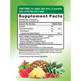 Nature's Truth Multi Collagen Gummies | 60 Count | Hair, Skin & Nails | by Nature's Truth