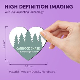 1x Heart MDF Magnet 6cm - Cannock Chase Forest Camping - Fridge Locker Office Whiteboard Toolbox #60855