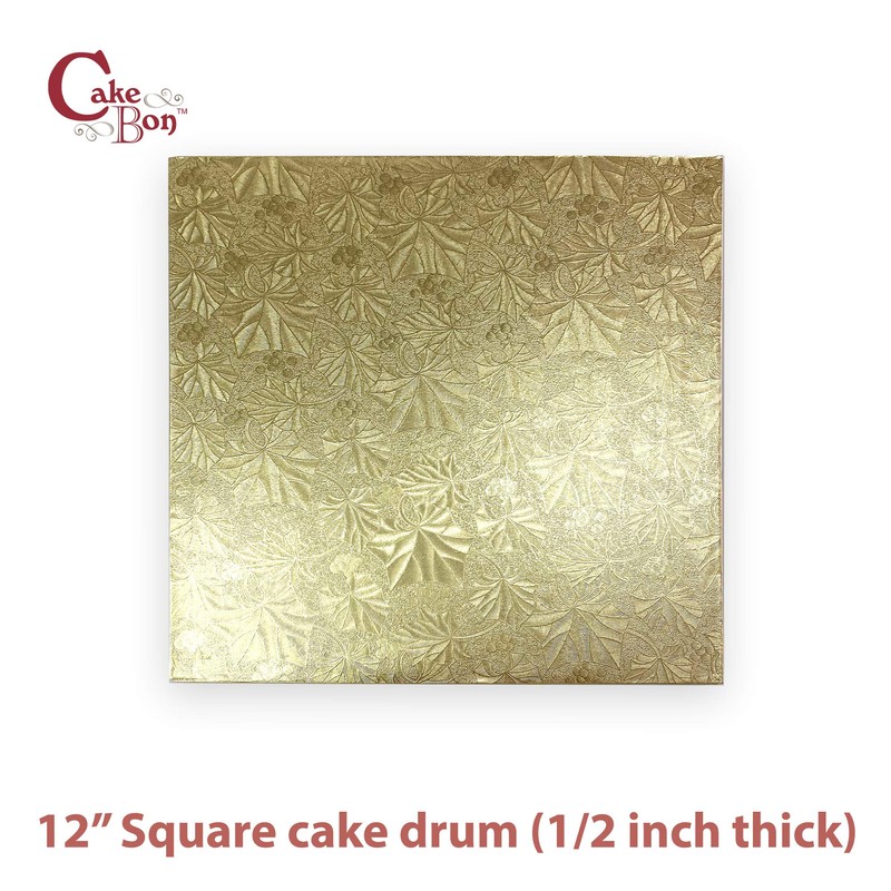 Cakebon Cake Boards Square - Sturdy 1/2 Inch Thick Drums