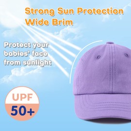 PEECABE Baby Boys Girls Plain Baseball Caps Cotton Toddler Hat Kids Classic Cap Children Sun Hats Spring Summer 1-5Y (54CM(6-10Y), Purple)