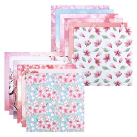 Cyodoos 100 Sheets Japanese Sakura Chiyo Origami Paper Kit 6x6 Inch 12 Vivid Colors Double Sided Printed Traditional Patterns Square for Arts Crafts Projects…