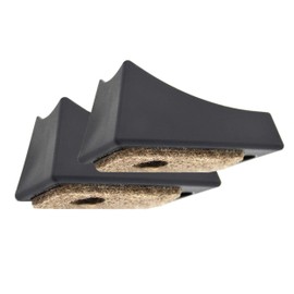 Design61 Set of 2 Felt Gliders Shell Gliders Sliding Blades for Screwing Curved Tubes Cantilever Chair Diameter 22 mm R90 mm