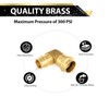 (5 Pack) FOSKAN 3/4"Press x 3/4"PEX Expansion Elbow, Brass Press