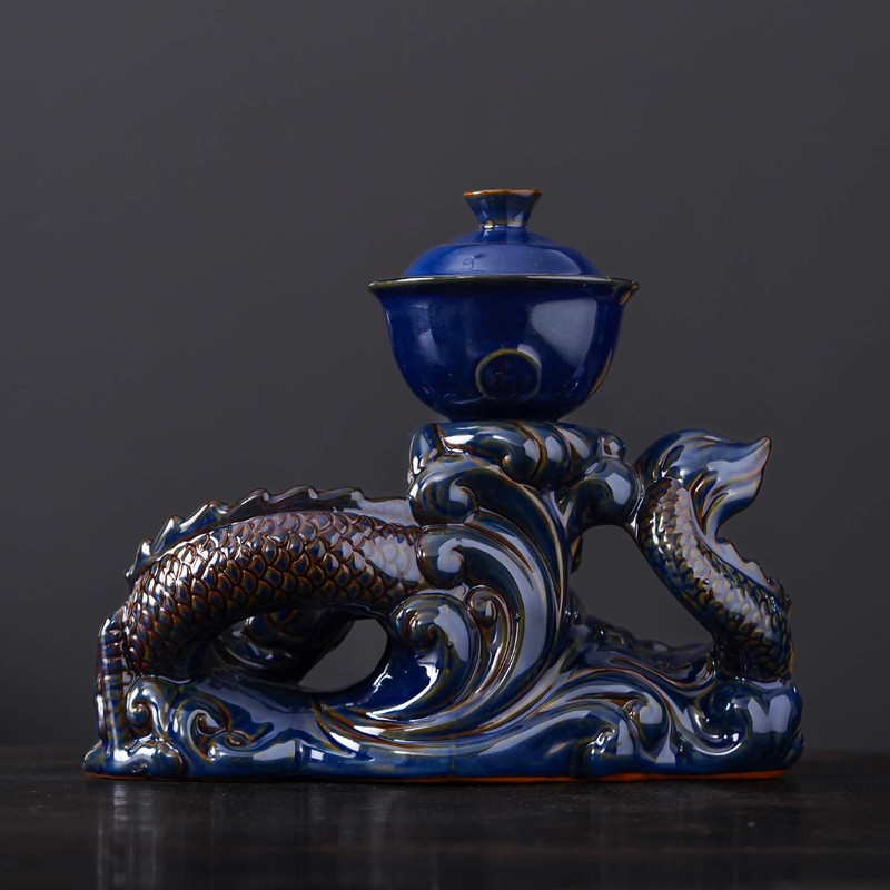 Zurucily Semi Automatic Tea Set Ceramic Teapot with Infuser Magic