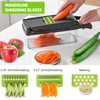 Vegetable Chopper w/Container, 16-in-1 Multifunctional Kitchen Mandoline Slicers and Vegetable