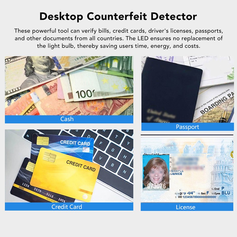 Counterfeit Bill Detector UV MG WM MGF Bill Money Detector