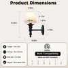 Wall Sconces Sets of 2, Hardwired Classic Matte Black Sconces