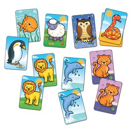 Orchard Toys Animal Match Mini Game, Small and Compact, Travel Game, Animal Themed Memory Game, Age 3-6, Family Game, Travel Game