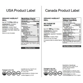 Food to Live Organic Hazelnut Meal, 1.5 Pounds – Non-GMO Natural Filbert Nut Powder, Finely Ground, Pure, Raw, Vegan, Kosher, Keto, Paleo Friendly Nutty Meal in Bulk. Good Source of Protein & Fiber