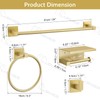 5-Piece Bathroom Hardware Set Brushed Gold Bathroom Hardware Accessories Set