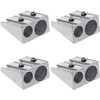 4 pieces silver double hole pencil sharpener, magnesium pencil sharpener,