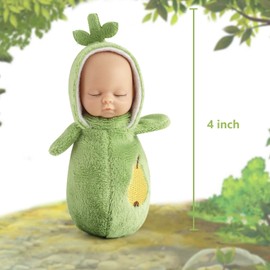 Enjoyin 4 inch Mini Baby Dolls Playset Includes 6 Soft Baby Dolls and a Storage Bag Realistic Looking Small Baby Dolls Set for Toddlers