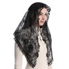 Mantveil Catholic Church Mantilla Veil Spanish Black Triangle Lace Head