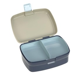 LÄSSIG Children's Lunch Box with Removable Dividers, BPA-Free/Cloud