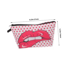 FRCOLOR 2pcs Digital Printing Cosmetic Bag Stylish Makeup Organizer for Travel and Toiletries Compact and Portable for Daily Use for Women and Girls