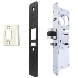 elox Narrow Stile Aluminum Door Mortise Deadlatch Lock, Handing Reversible Latch, 31/32" Backset, w/Bronze Duronodic Finish faceplate