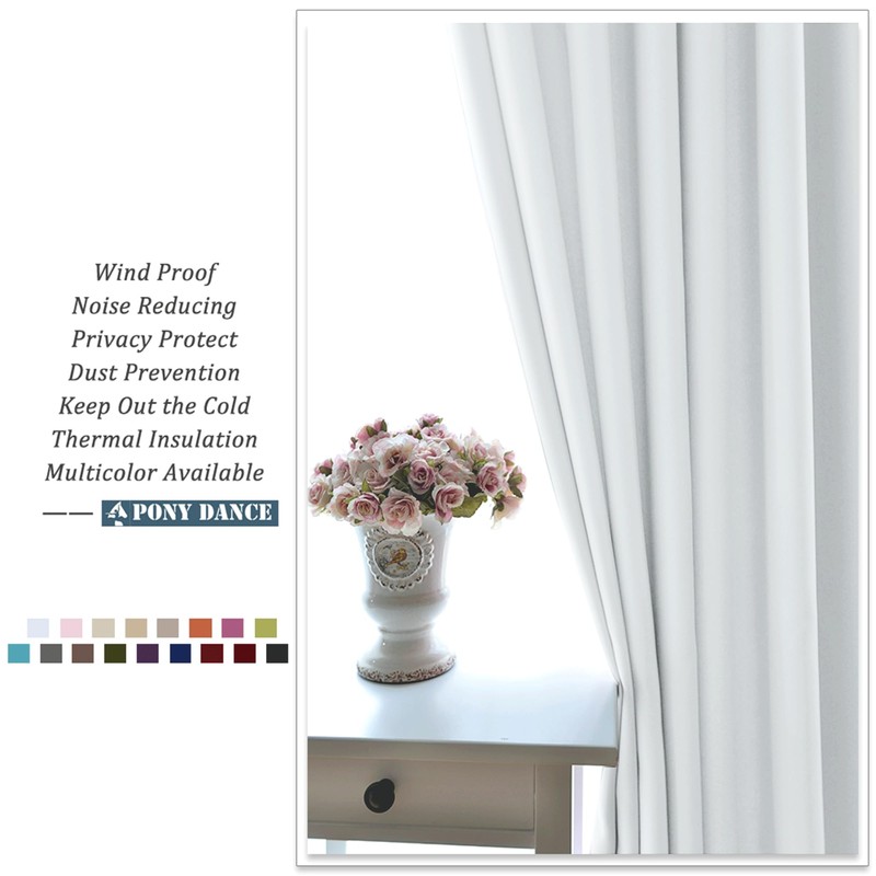 PONY DANCE Kitchen Curtains, Short Living Room Panel Curtains, Opaque