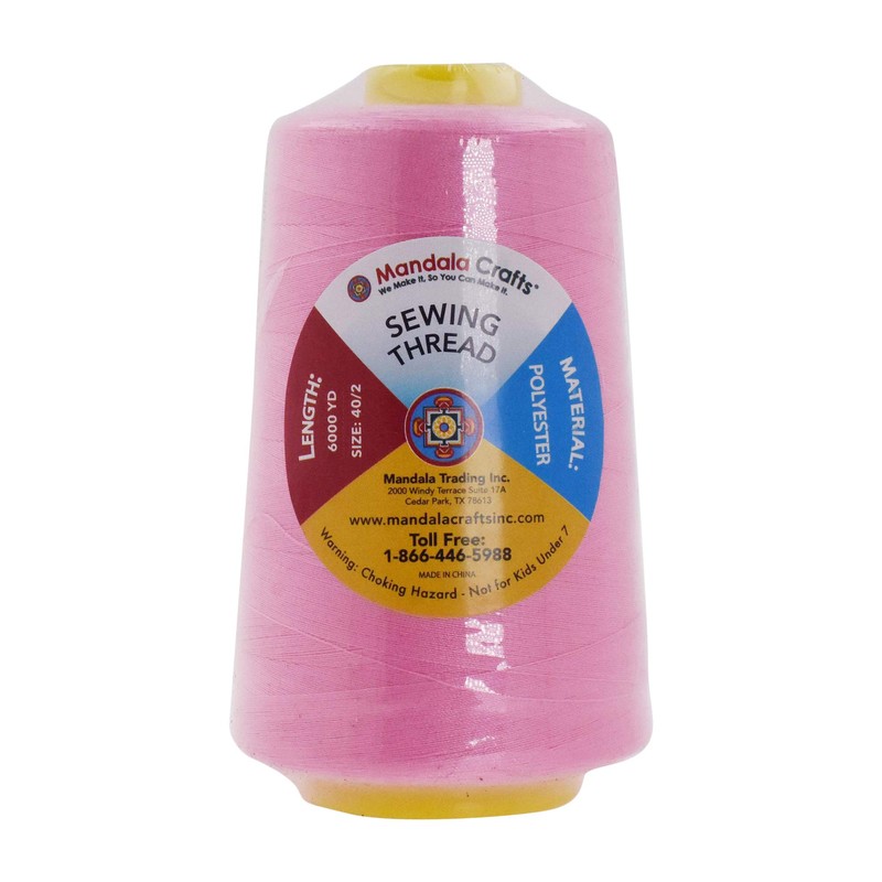 Mandala Crafts All Purpose Polyester Sewing Thread for Serger Overlock