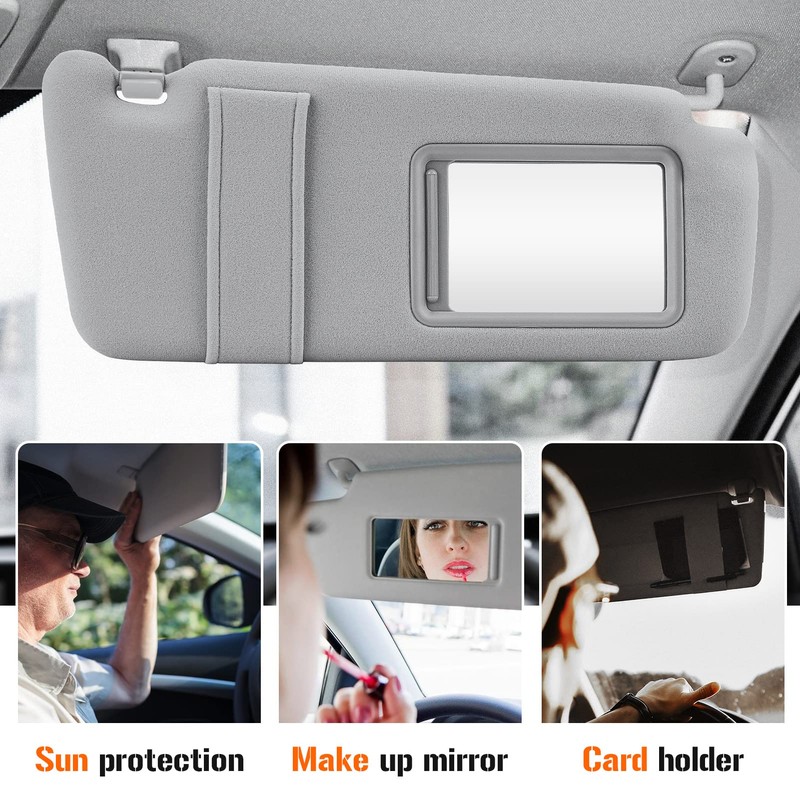 Sun Visor with Light for 2009-2016 Toyota Venza with Sunroof,