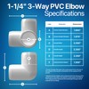 FORMUFIT 1-1/4" 3-Way Elbow Furniture Grade PVC Fitting in White,