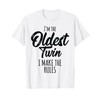 Twins Shirt Matching Birthday Sibling Oldest Twin T-Shirt